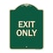 Signmission Designer Series Sign-Exit Only, Green & Tan Heavy-Gauge Aluminum Sign, 24" H, 18" L, G-1824-24034 A-DES-G-1824-24034 - alternate 1